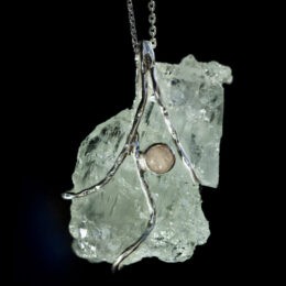Etched Goshenite and Morganite Love and Attraction Amulet