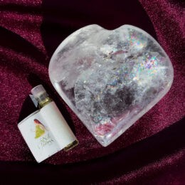 Your Heart's Wish Clear Quartz Heart & Intuitive Perfume Sample Duo