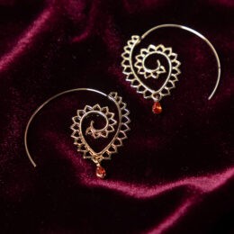 Almandine Garnet Mandala Earrings