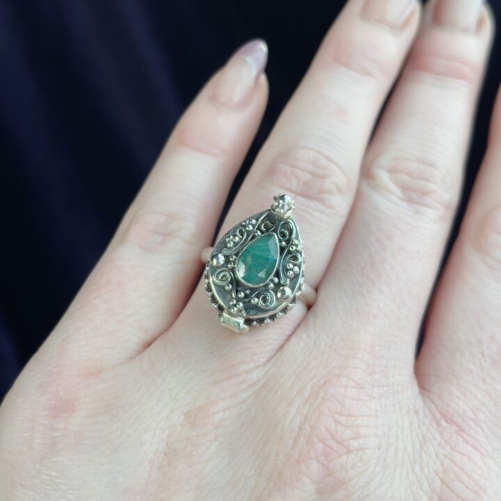 Gemstone Sale: Emerald Poison Ring