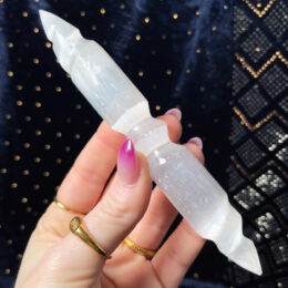 Misfit Minerals: Double Terminated Selenite Wand