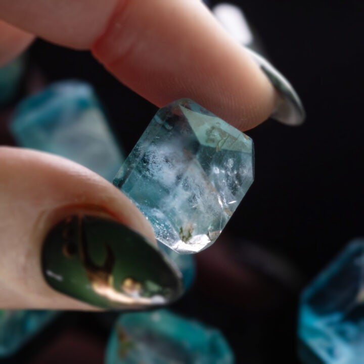 Faceted Teal Fluorite