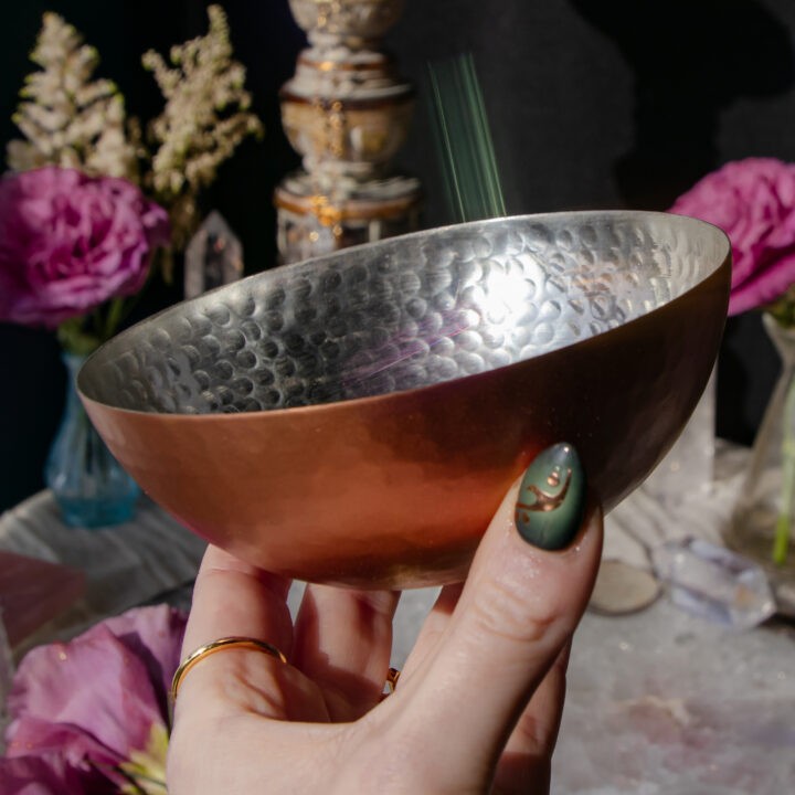 Hammered Copper Plated Silver Bowl