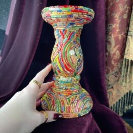 Misfit Minerals: Rainbow Mosaic Candle Holder