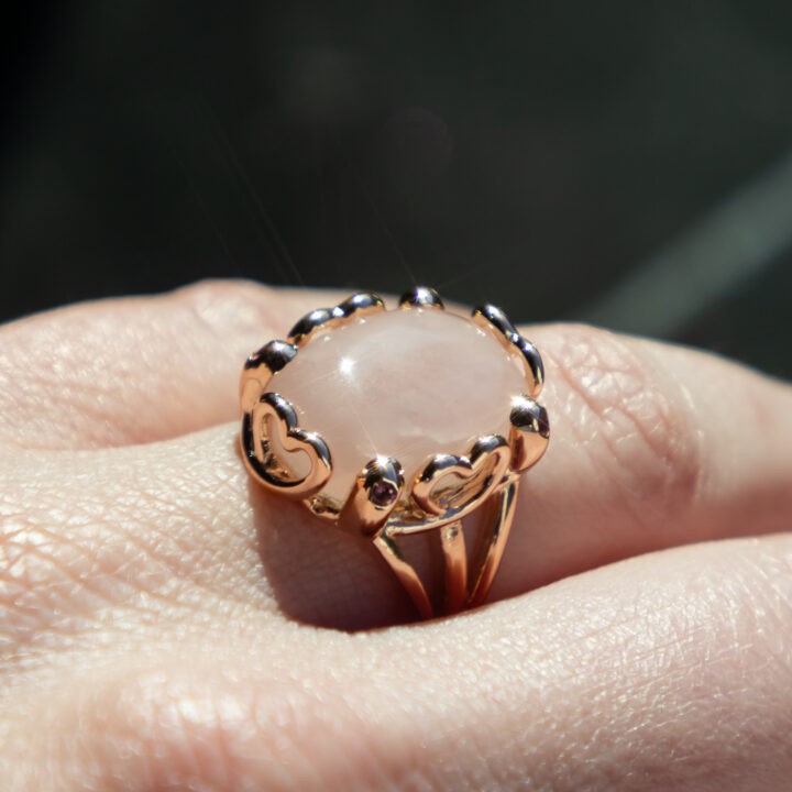 Rose Quartz & Pink Tourmaline Ring