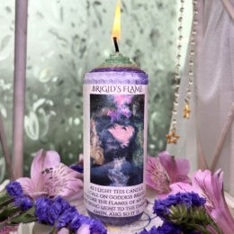 Brigids Flame Beeswax Intention Candle