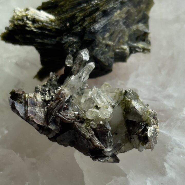 Natural Epidote with Axinite Cluster