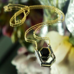 Black Onyx Hexagon Necklace