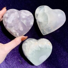 Misfit Minerals: Purple and Green Velvet Fluorite Heart