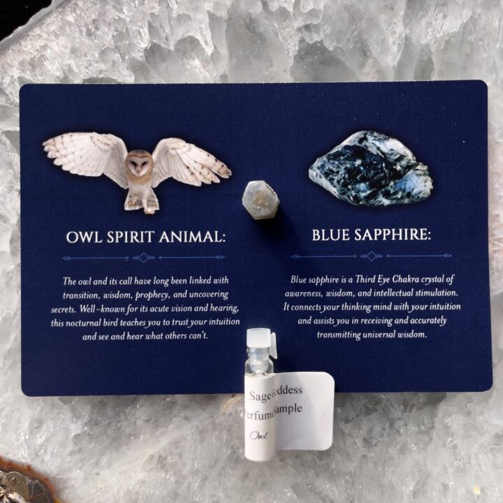 Owl Spirit Animal Gemstone and Perfume Duo