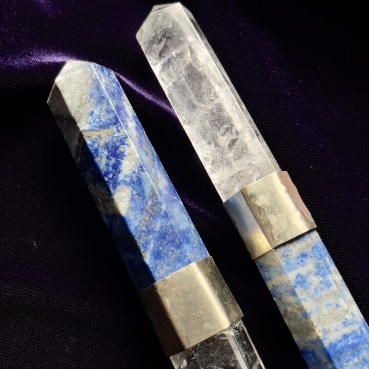 Misfit Minerals: Sphinx Lapis Lazuli & Clear Quartz Double Terminated Wand