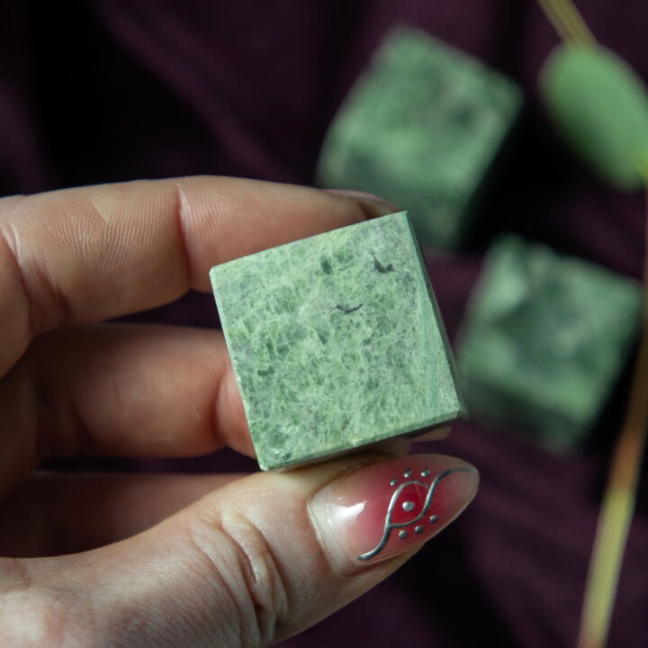 Tumbled Green Lepidolite Cube